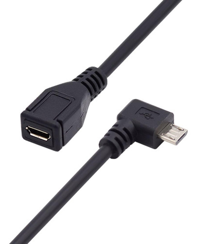 Cable Micro Usb 2.0 0,5 M En Ángulo Recto