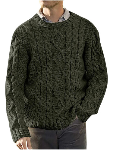 Men's Sweater H Fashion Round Collar Winter Warm Air Li