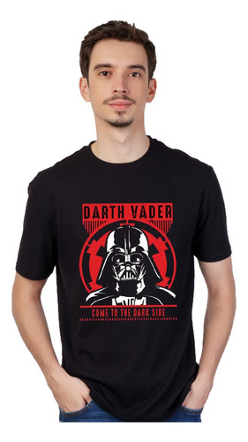 Remera Negra - Darth Vader - Star Wars - Unisex Manga Corta