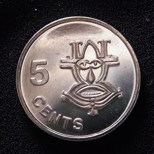 Isla Salomon 5 Cents 1996 Sin Circular Máscara Nativa