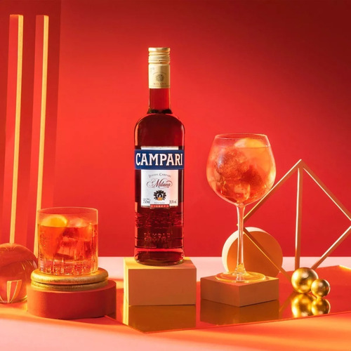Imagen 3 de 9 de Aperitivo Campari Bitter 750ml X6 Unidades - 01mercado