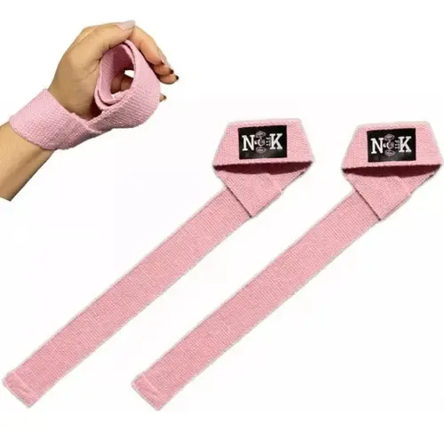 Strap Academia Musculação Cross Treino Pesado Fitness Barra Cor Rosa ...