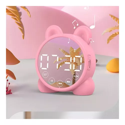 Syslux Luz de despertador, reloj despertador inteligente para niños y  bebés, máquina de sonido con 15 sonidos relajantes, altavoz Bluetooth, luz