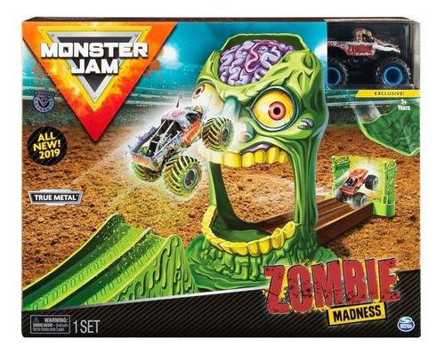 Monster Jam Playset Con Rampas Para 1:64 - Zombie 58703