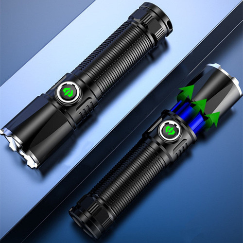 Linterna Led Linterna Recargable Duradera Con Zoom