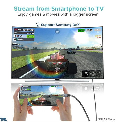 Cable Usb C A Hdmi 4k, Warrky Thunderbolt 3 A Hdmi iPad Pro