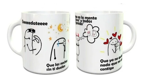 Taza De Ceramica Flork Quevedo Quedate