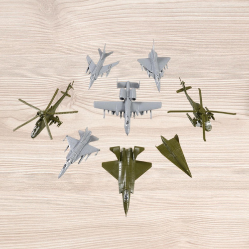 ////8 Piezas De Avión Ensambladas Modelo 1:144 Estilo Modelo