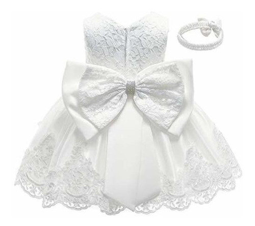 Christening Lace Flower Baby Girl Dress Princess Formal Prom
