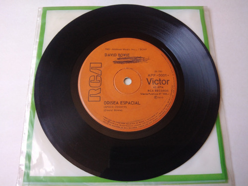 Vinilo Single David Bowie Odisea Espacial Edic Chilena 1973