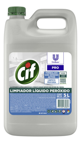 Cif Limpiador Peroxido 5 Litros. Unilever Profesional. Rens