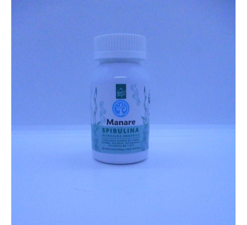 Spirulina. Microalga Orgánica. Manare 180 Tabletas De /500mg