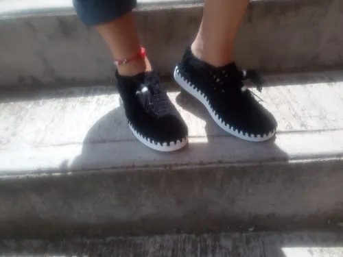 Tenis tejidos a crochet para 2025 dama