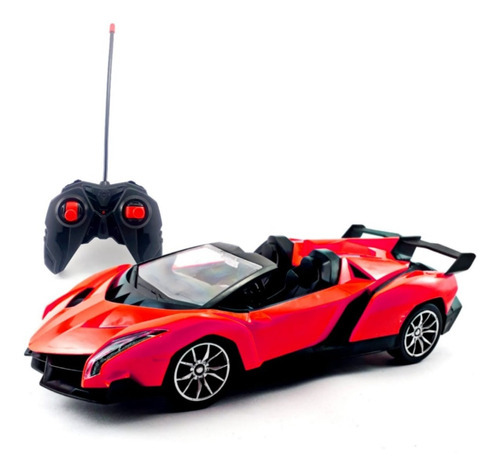 Carrito de coche Lamborghini Ferrari con control remoto USB, color rojo
