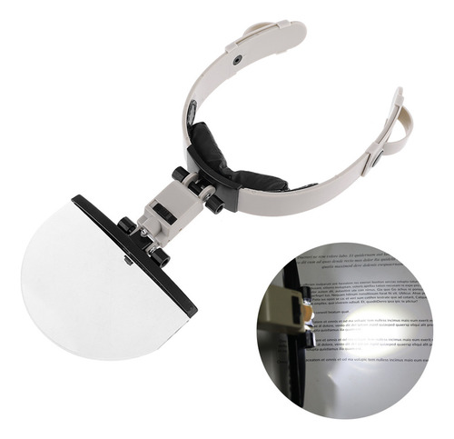 Lupas Ópticas Para Uso En La Cabeza, Lente De Lupa Con Led