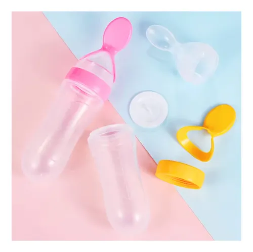 Biberon Con Cuchara En Silicona Para Bebes