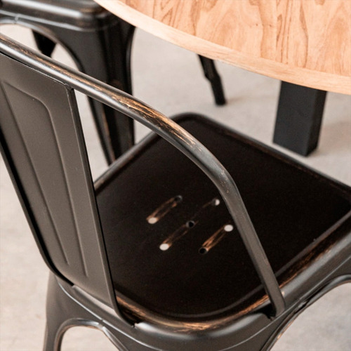Imagen 7 de 10 de Silla Tolix Vintage Hierro Reforzado Únicas Irrompibles