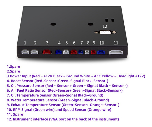 Tablero Digital Universal True Colour Lcd Para Tuning Coche