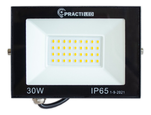 Imagen 1 de 6 de Reflector Led 30w Slim Bajo Consumo Exterior