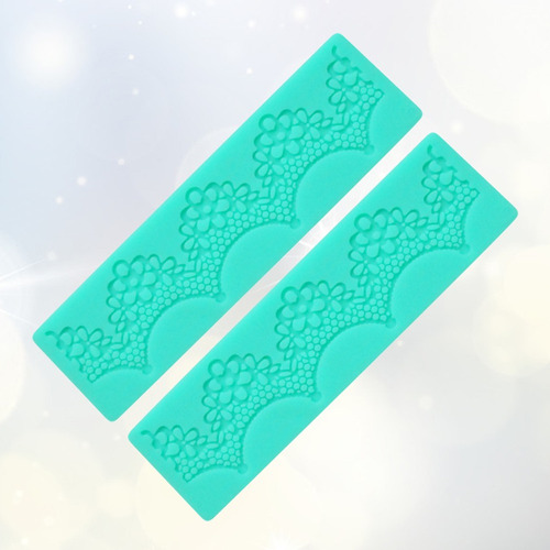 2 Moldes De Silicona Para Tartas Con Forma De Flor De Encaje