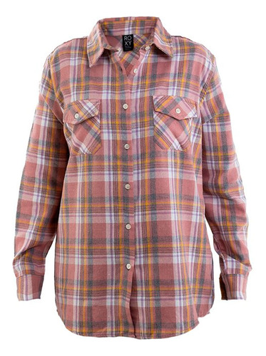 Camisa Manga Larga Roxy Turn It Up Check Urbano 