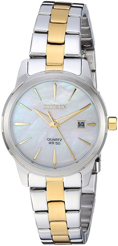 Citizen Mother Of Pearl Date Eu6074-51d ¨¨¨¨¨¨¨¨¨¨¨dcmstore Color de la correa Plata y Oro Color del bisel Plata Color del fondo Madre Perla 61060