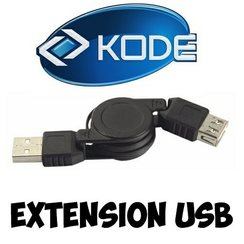 Cable Extension Usb Retractil Kode 1mts Sellado Bolsa