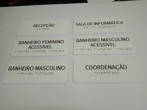 65 Placas Em Braille E Alto Relevo Conforme Nbr 9050