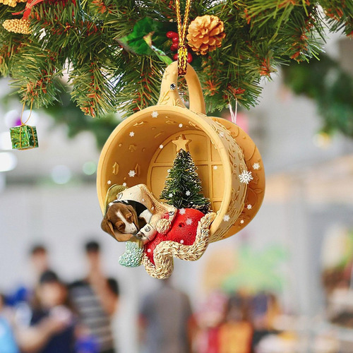 2 Colgante De Perro Festivo Para Árbol De Navidad 2 Piezas