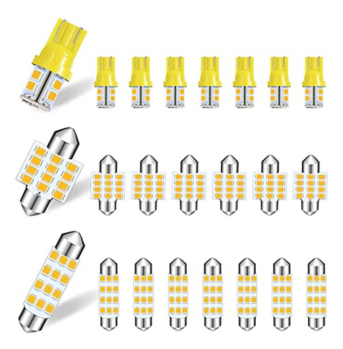 Ajxn 24 Pack Led Car Bulb Kit, T10 31 Mm 42 Mm Interior Lig1