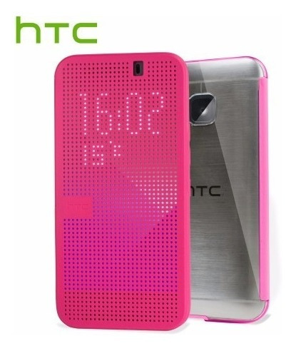 Estuche Orig Htc One M9 Dot View Ice Prem Pink+ Prot Pantall