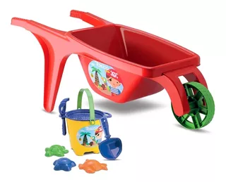 Carrinho De Mão Brinquedo Carriola Praia Infantil