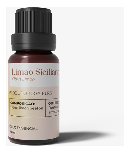 Óleo Essencial Limão Siciliano 100% Puro 10 Ml Sustentável