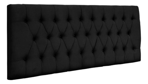 Cabeceira Painel Cama Casal 138 Cm Imperatriz Suede Preto