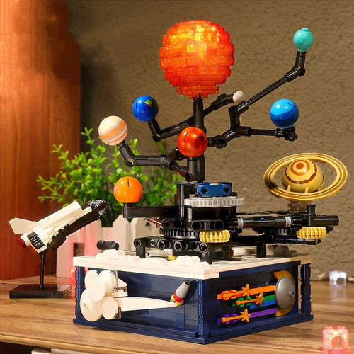 Modelo De Bloque De Construcción De Sistema Solar, Estilo Mo