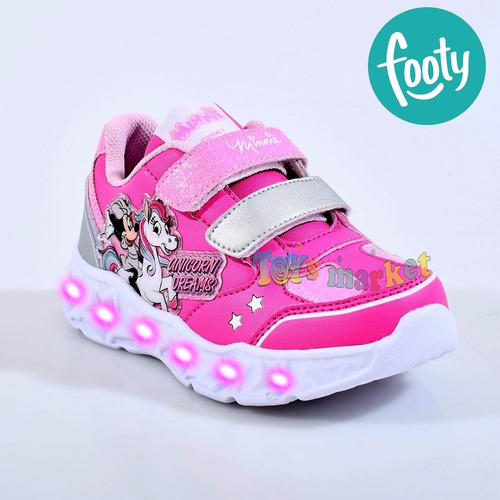 Imagen 6 de 8 de Zapatillas Con Luces Led Footy Disney Mickey Minnie Frozen