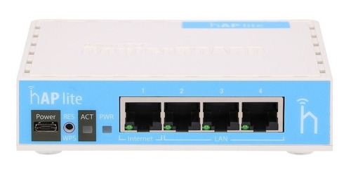 Imagen 2 de 2 de Access point MikroTik RouterBOARD hAP lite RB941-2nD azul y blanco