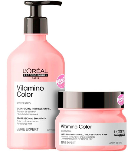 Shampoo Vitamino Color Loreal 500ml Y Mascara 250ml