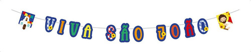 Faixa Decorativa Tema Festa Junina Noite de São João 130x13,5cm Com 1un