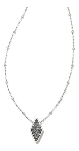 Kendra Scott Kinsley Collar Con Colgante Corto Plata Platino