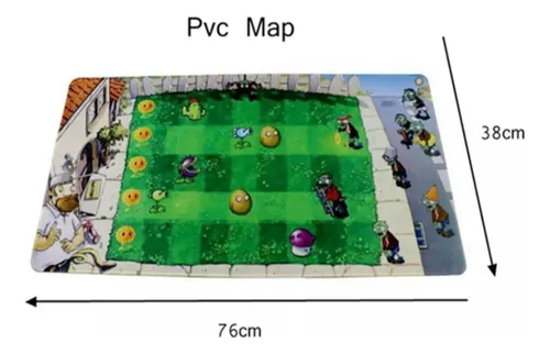 Plantas Vs Zombies Piso D Juego 38 Cm X 76 Largo + 1 Zombie
