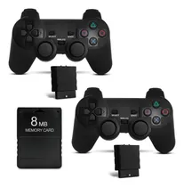 Comprar Kit 2 Controle Sem Fio Compatível Com Ps2 E Memory Card