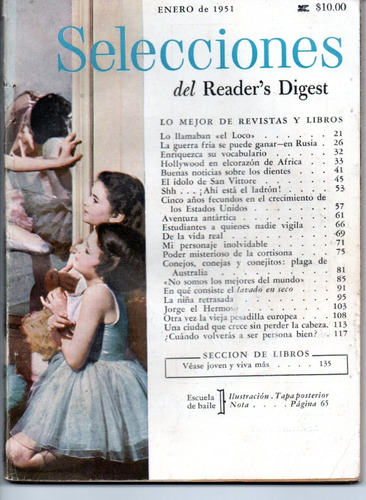 Selecciones Del Reader´s Digest Nº122 Enero 1951