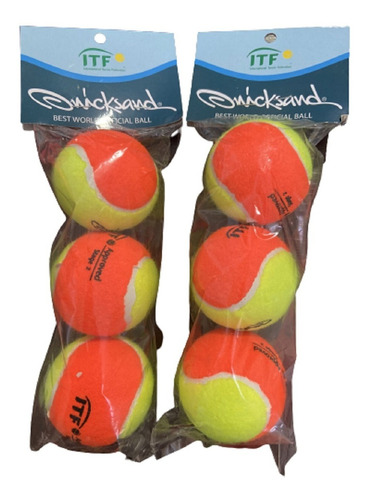 Bolas De Beach Tennis Quicksand - Kit 6 Bolinhas
