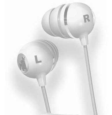 Auriculares Maxell Peanutz Earbuds Blancos