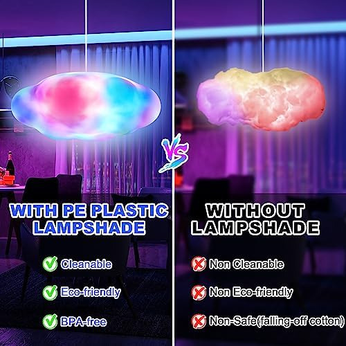 Luces Led De Nube Para Techo, Lámpara De Nube Multicolor Con