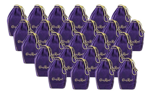 Purple Bag Gold Drawstring Bulk (paquete De 25)