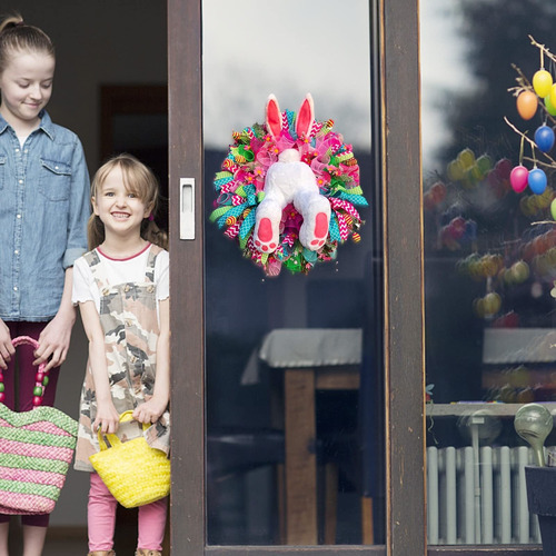 Corona De Pascua For Puerta Delantera De Conejo De Pascua