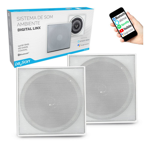 4 Kits Caixas Sistema Som Ambiente Bluetooth Ativa+passiva