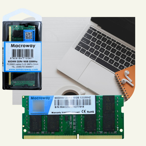 Memória Ram Macroway 16gb Ddr4 2400mhz Para Notebook
